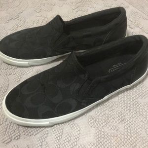 COACH black slip on shoes/sneakers